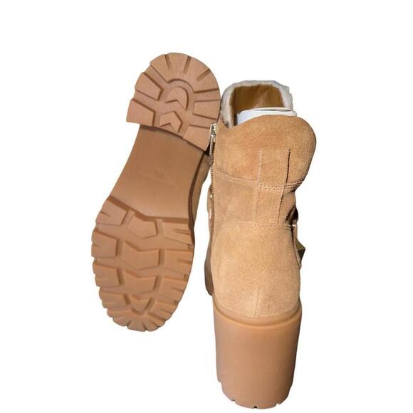 Marc Fisher Women's Brown Hiker Lace-Up Leather Ankle Boots Size 8.5 - Picture 5 of 5